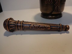 Pharmaceutical Apothecary Brass Mortar & Pestle Secundum Artem Statue Liberty