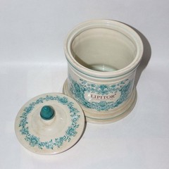 Vintage Lipitor Apothecary Jar ‚t Delftsche Huys Holland Ceramic
