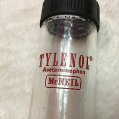 Vintage Acetaminophen TYLENOL McNEIL Thermometer Glass Storage / Cleaning Tube