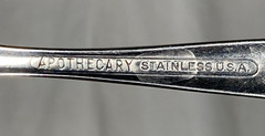 Vntg Stainless Steel Small Apothecary Medicine Rx Spoon 4 1/2″ L USA