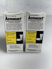 x2 Vtg Azmacort Inhaler Adapter Packaging Discontinued Movie Prop Pristine Y2K