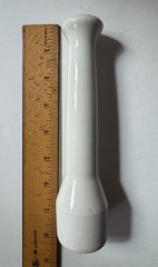 Vintage Mid-Century MCM Lab Heavy White Porcelain Cooper Mortar & Pestle 1950s