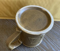 Vintage “PHARMACIST” Brown Speckled/Embossed Scales & Rx Mortar&Pestle Mug