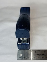 Vintage SINGULAIR Drug Rep Stapler – Blue Stand-Up Desktop Collectible Rare