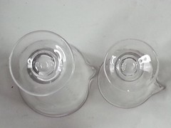 2 Piece Apothecary Clear Medical Measuring Beakers