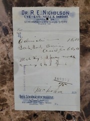 File box & 101 antique prescriptions (1913) – Codeine, Anodyne, Poisons