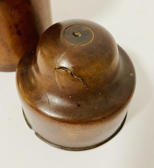 Antique Victorian Apothecary Chemist Turned Wood Sycamore Treen Bottle Holder