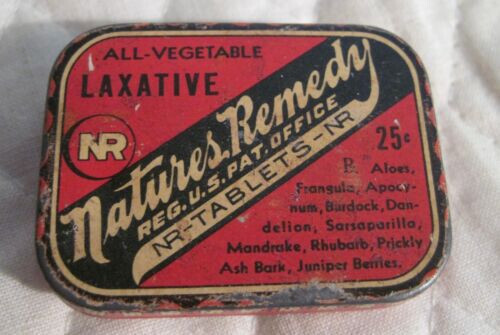 Vintage Tin „Natures Remedy Laxative Tablets“ – Empty Tin