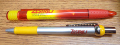 Lot/2 Pharmaceutical Drug Rep Ink Pens ZESTRIL Lisinopril ~ TESTED / WORKS!