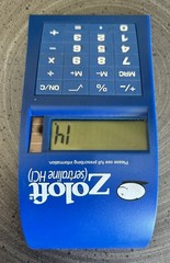 Pfizer „Zoloft“ Curved Desktop Calculator Drug Rep Promotional Item 2005 Era