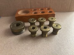 ANTIQUE RARE SOLID BRASS SCREW IN Pharma COUNTERWEIGHTS PAT. JULY 6TH, 1897