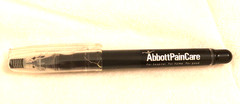 Lot of 2 Vtg Drug Rep Pharmaceutical Pens Promo Merch Lidoderm/Abbott Pain Care