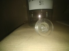 Vintage original apothecary bottle jar 2 liter with cap.