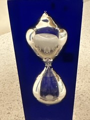 Vintage Innopran Propanolol Lucite Blue Hourglass Egg Timer 4″ Promo Pharma