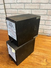 Vintage Pair 70s Pharmacy Prescription File Box McCracken Lg Size Decor