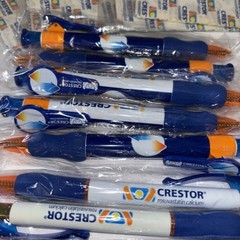 Pharmaceutical Drug Rep Promo Items Crestor 10 Pens, Bandages And Note Pad
