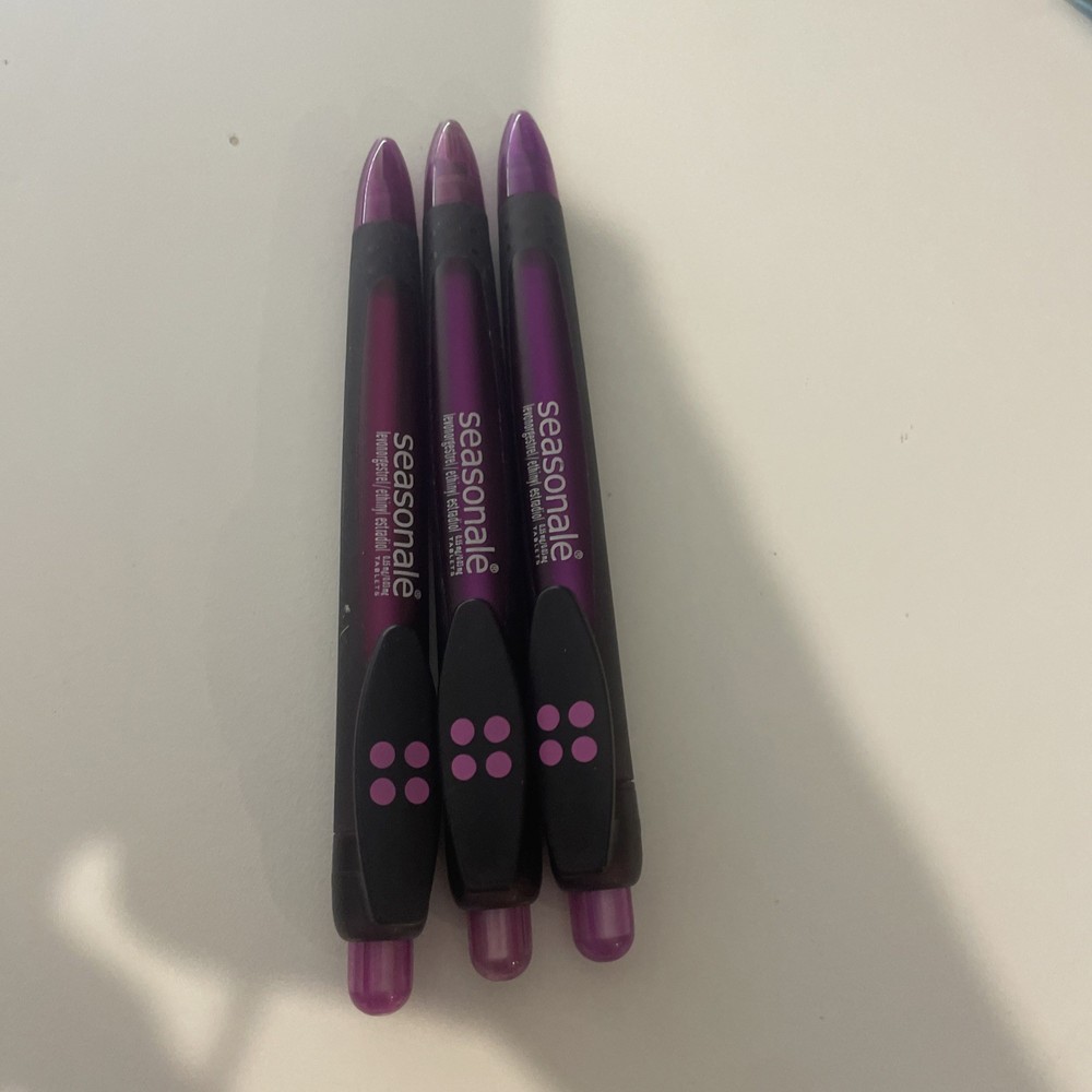 LOT OF 3 SEASONALE Pharmaceutical Drug Rep Pen!DRIED OUT DOES NOT WRITE