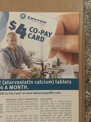 2012 Lipitor PRINT AD Lower Cholesterol Co-Pay Card Pfizer Pharmaceutical PA05