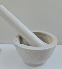 COORS Vintage Mortar & Pestle Porcelain Set School Science Lab 7″