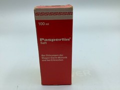 VINTAGE 1970s KALI- CHEMIE PHARMA GMBH PASPERTIN BOTTLE Drug Rep Collectible