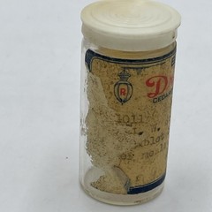 Vintage 1961 Prescription Drug Glass Bottle Plastic Lid “To Open Arteries” Rx