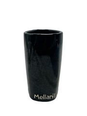 VTG Mellaril Cup Pen Holder Psychiatric Drug Pharmaceutical Black Pottery Desk