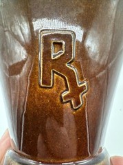 Vintage SCHERING Brown Ceramic Mortar Apothecary Pharmacy RX With Pestle