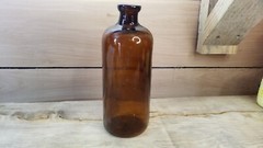 Vintage Brown Chemical Bottle LIQUOZONE MFD. BY THE LIQUOZONE CO. CHICAGO US