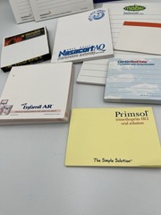 VTG Lot Of 10 Pharma Drug Rep Notepads, Post-It Notes Vioxx Accolate More