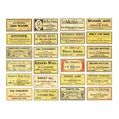 Retro Medicine Cabinet Label Stickers, Apothecary Bottle, Cut & Peel Sheet 754