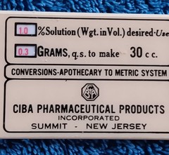 Vtg Ciba NJ Pharmaceutical Medical Slyd-Rul 1946 Conversion Apothecary – Metric