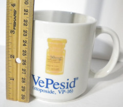 VTG VePesid Pharmaceutical Sales Rep Promo Advertising Ceramic Coffee Mug Cup