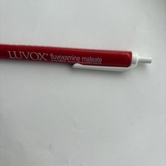 VTG Ballpoint LUVOX Pharma Promo Advertising Triangular Pen Red