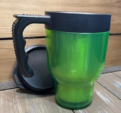 Drug Rep Avandia Pharmaceutical Cup Mug Tumbler With Lid Bright Green Stainless
