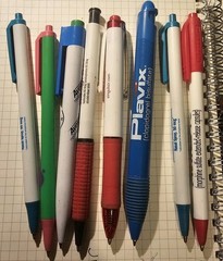 Vintage Pharmaceutical Drug Rep Lot Of 8 Pens Tested *pictures* Click Retracts