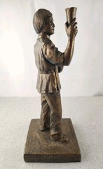 XL Bronze Apothecary Pharmacist Pharmacy Statue Trophy Award Figure Vtg
