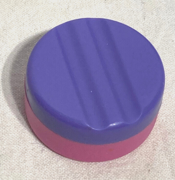 Round Plastic Pocket Tablet Pill Box Travel Storage Case. Purple