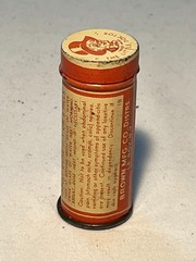 c1930s Ramon’s Pink Pills Brown Mfg Co. distributors Le Roy New York Medical Tin