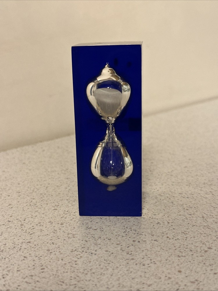 Vintage Innopran Propanolol Lucite Blue Hourglass Egg Timer 4″ Promo Pharma