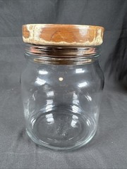 ✨RARE Drug Rep Humulin Clear Glass Canister Jar Pharmaceutical Container Holder✨