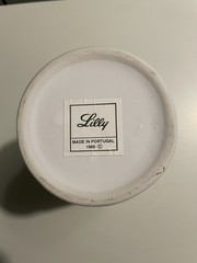 3 VINTAGE LILLY DRUG BLUE WHITE CERAMIC PHARMACY APOTHECARY JAR VASES