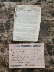 File box & 97 antique prescriptions (1911) – Dionin, Codeine, Infant Anodyne