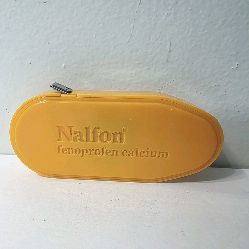 Vtg Pharmaceutical Drug Rep Collectible NALFON Orange Tape Measure
