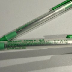 Claritin-D Drug Rep BIC Collectible Pens, Set Of 2, Claritin Shape – Dried Ink