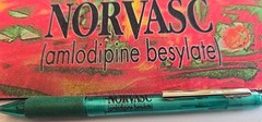 NORVASC Mouse Pad & Pens Medical Advertising Pharmaceutical Vintage Pens Write