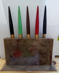 vintage pharmaceutical advertisement, writing pen holder with original pens