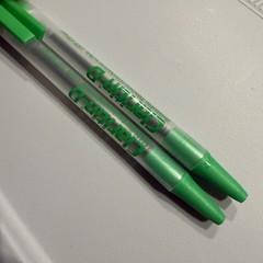 Claritin-D Drug Rep BIC Collectible Pens, Set Of 2, Claritin Shape – Dried Ink