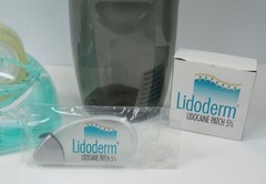 Lidoderm Lot Liquid Tape Dispenser Bottle & iSlice Drug Rep Pharmaceutical Promo