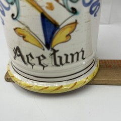Vintage Italian Apothecary Jar Pharmacy Display Rustic Decor Made in Italy Chips
