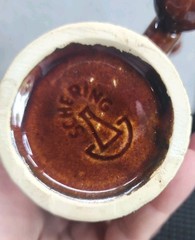 Schering Rx Galen 131-201 AD Coffee Tea Mug Cup Brown Mortar Pestle Ceramic